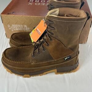 Twisted X Men's CellStretch Comp Toe Lace Up Work Boot Distressed Saddle - 10.5